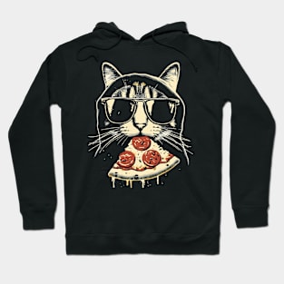 Cat Eating Pizza Hoodie